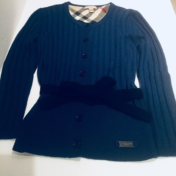 BURBERRY BRIT BLUE WOOL  SWEATER - Picture 6 of 8